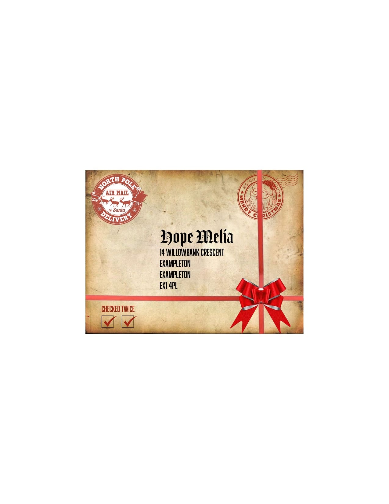 A4 laminated Personalized Santa Letter & Nice List Certificate | Christmas Gift - Phimedil Designs