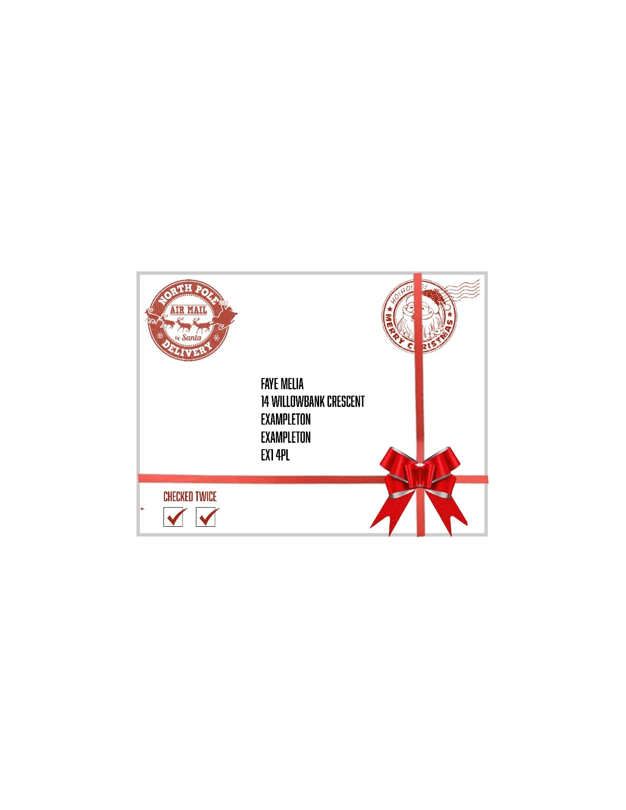 A4 laminated Personalized Santa Letter & Nice List Certificate - Phimedil Designs