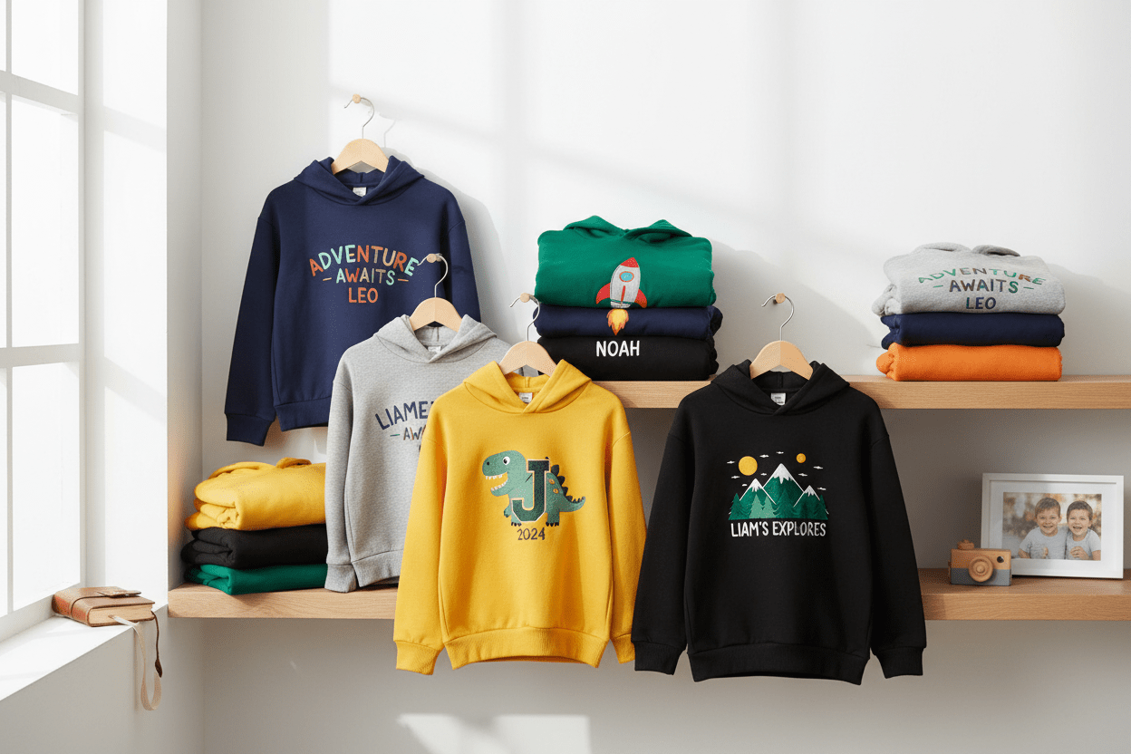 Boys’ Personalised Hoodies & Sweatshirts - Phimedil Designs