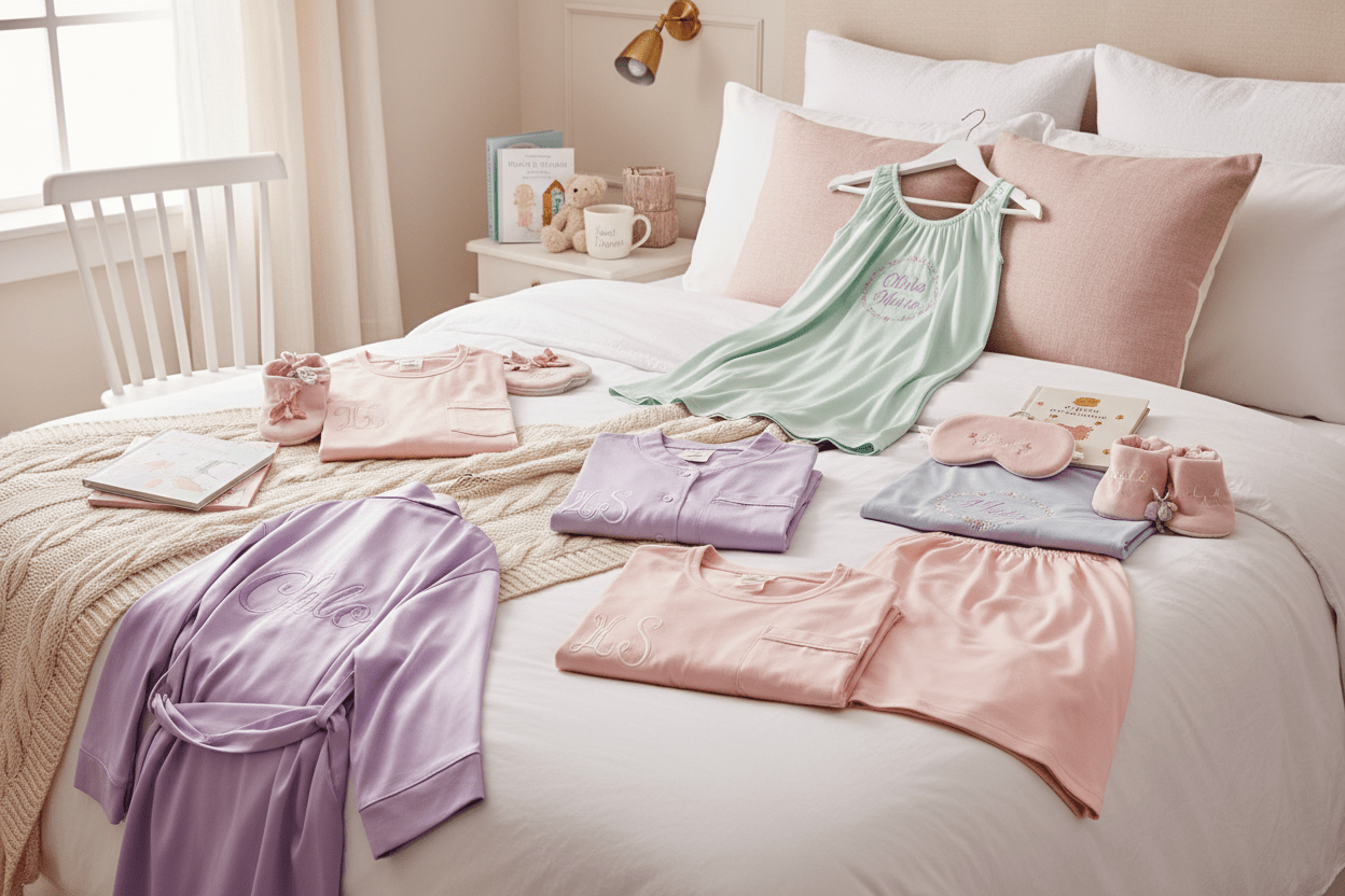 Girls’ Personalised Pyjamas & Nightwear - Phimedil Designs