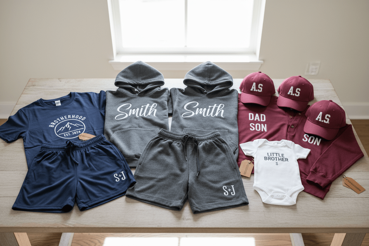 Men’s Personalised Clothing Sets & Matching Outfits - Phimedil Designs