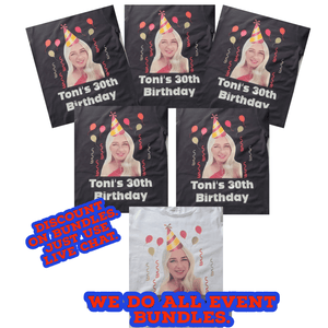 Personalised Adults’ Birthday T-Shirts – Custom Name & Message | S–3XL