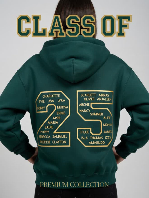 Personalised Leavers Hoodie 2026 – Class of 2026 with Classmates’ Names - Phimedil Designs