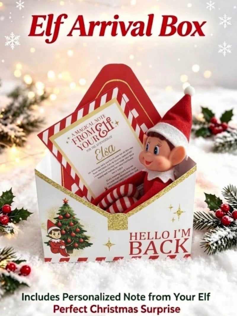 Personalised Elf Arrival Box | Elf I'm Back Christmas Set