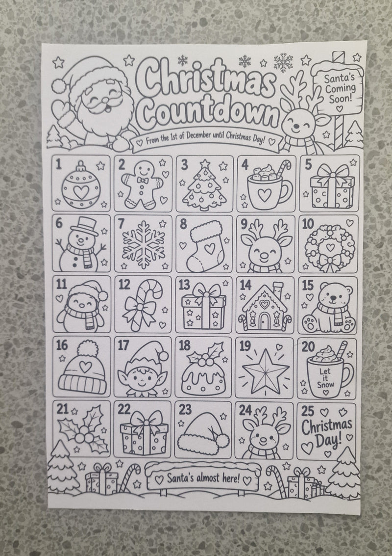 Letters to Santa Christmas Set – Letter, Countdown, Door Hanger & Sweets