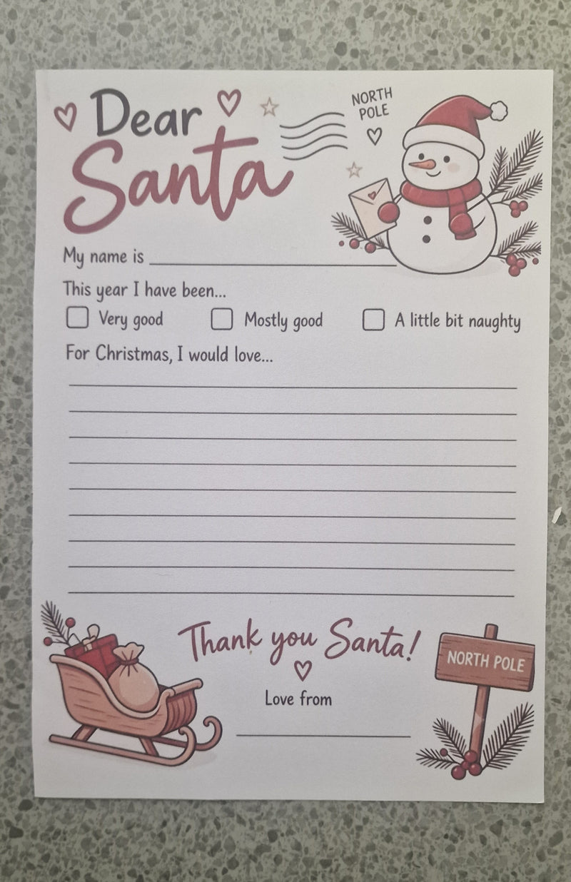 Letters to Santa Christmas Set – Letter, Countdown, Door Hanger & Sweets