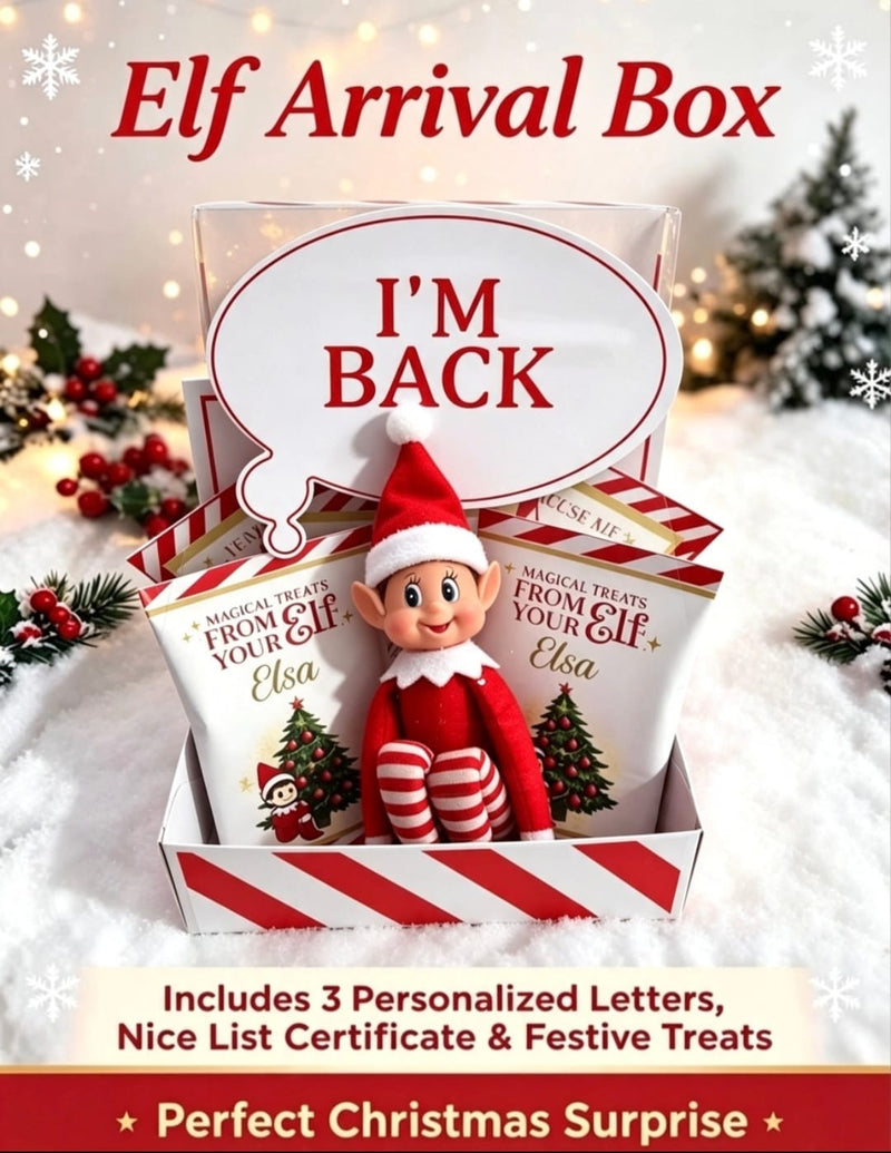 Personalised Elf Arrival Box | Elf I'm Back Christmas Set