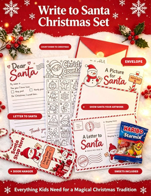 Letters to Santa Christmas Set – Letter, Countdown, Door Hanger & Sweets