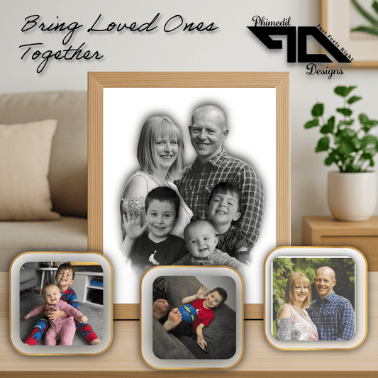 ✨ Digital Copy Custom Memorial Photo Merging | Bring Loved Ones Together | Worldwide Email Delivery - Phimedil Designs