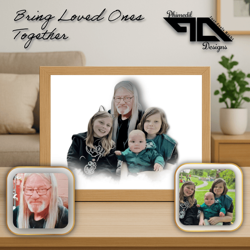 ✨ Digital Copy Custom Memorial Photo Merging | Bring Loved Ones Together | Worldwide Email Delivery - Phimedil Designs