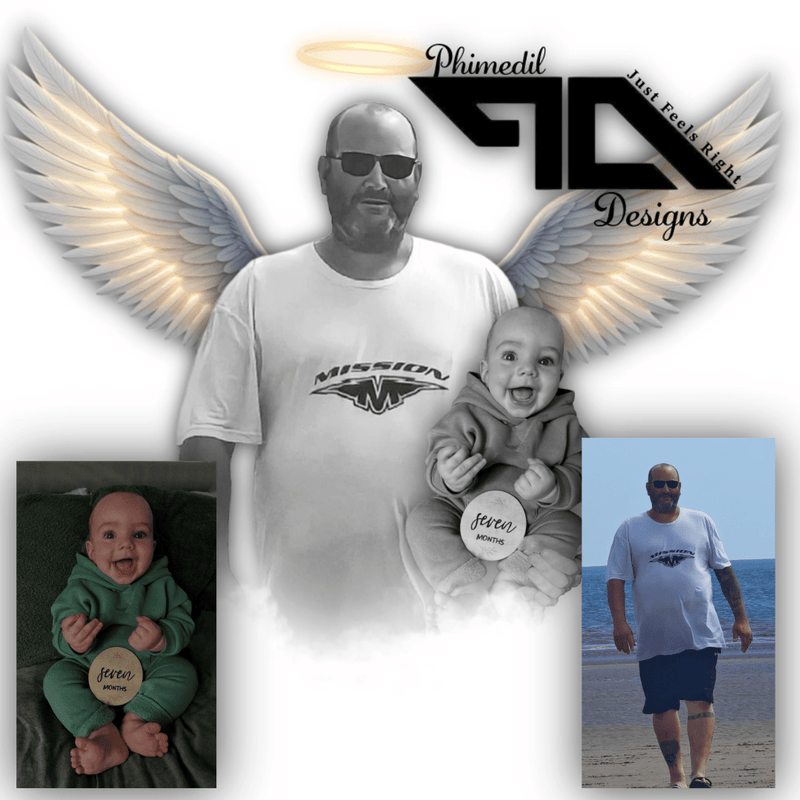 Custom Memorial Photo Merge – Heavenly Angel Design - Phimedil Designs