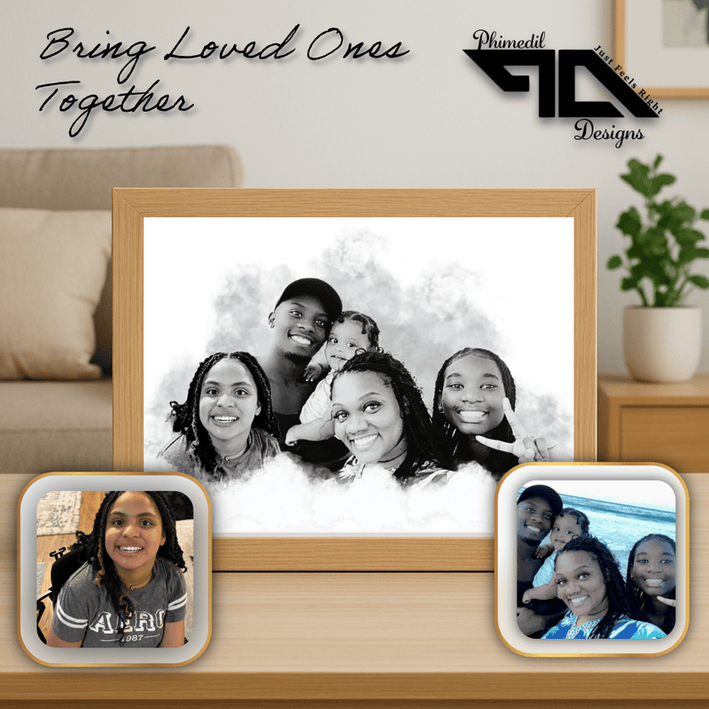 ✨ Digital Copy Custom Memorial Photo Merging | Bring Loved Ones Together | Worldwide Email Delivery - Phimedil Designs
