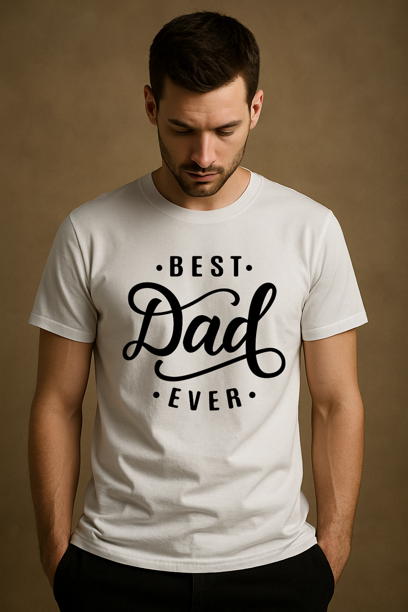 Funny Father's Day Shirt - Custom Gift for Dad & Grandpa | "Best Dad Ever" Graphic Tee | Premium Cotton Father’s Day T-Shirt