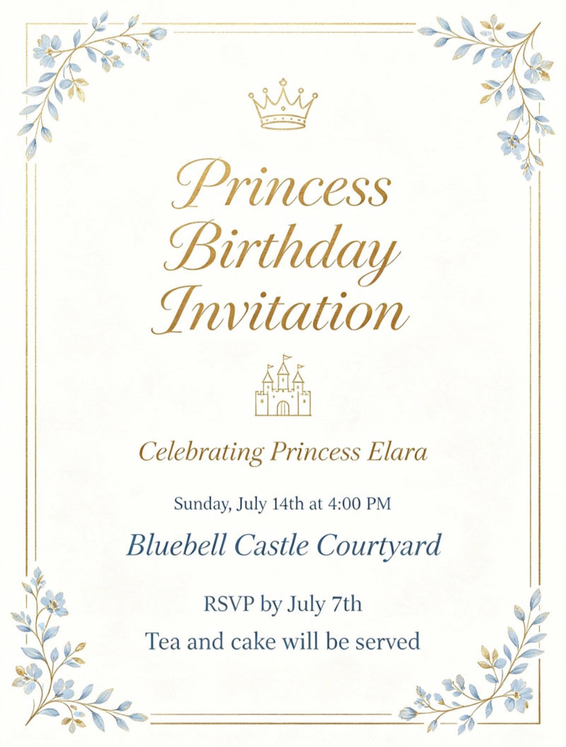 Birthday Invitation with Envelopes