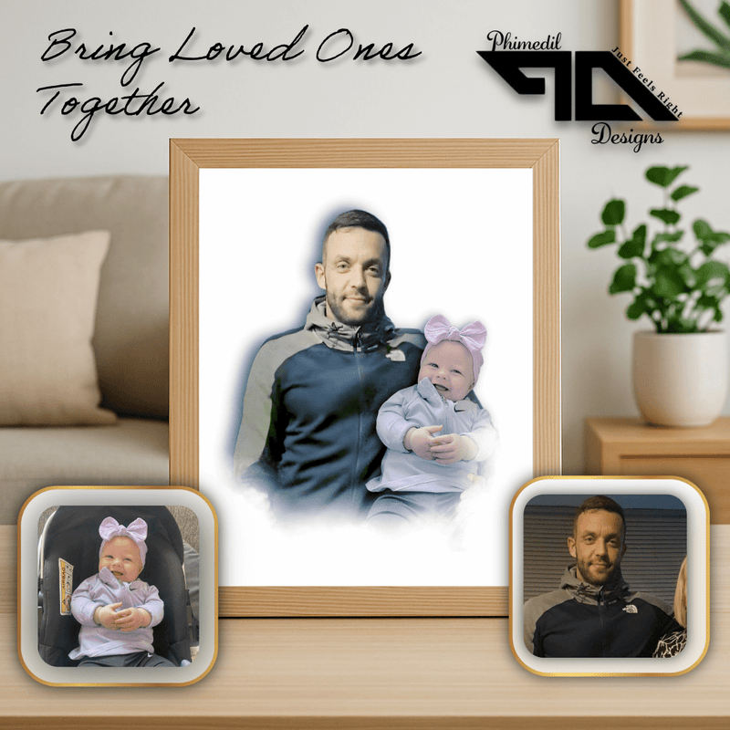 ✨ Digital Copy Custom Memorial Photo Merging | Bring Loved Ones Together | Worldwide Email Delivery - Phimedil Designs