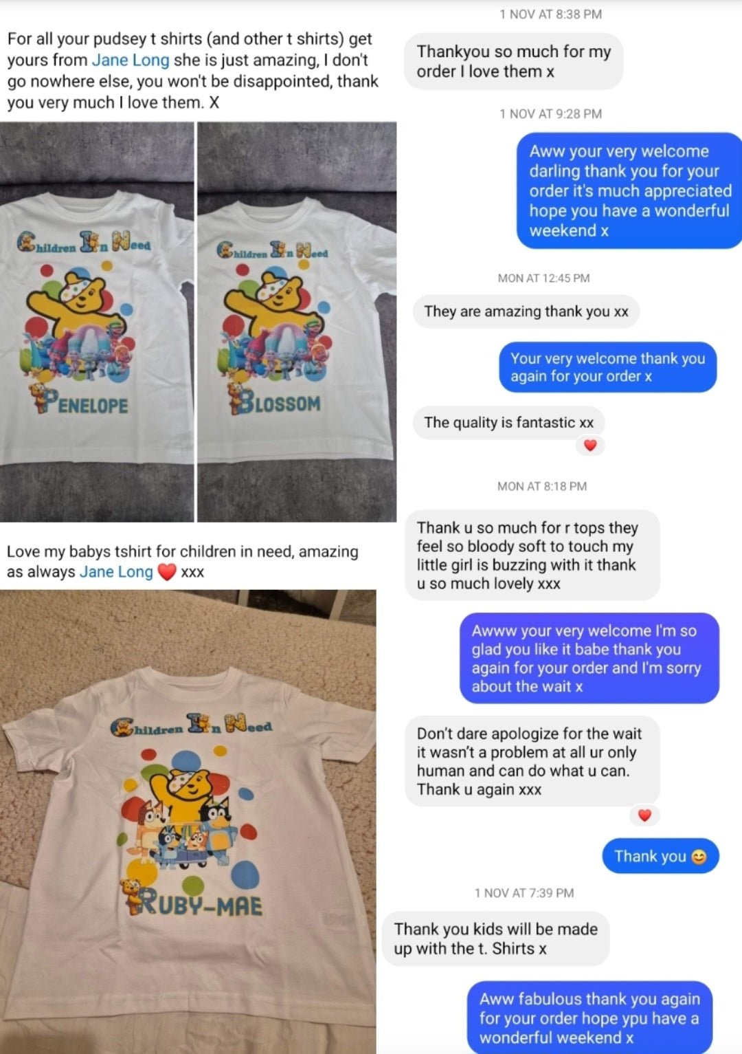 Children in Need T-Shirt | Pudsey Bear Fundraiser Top | Kids & Adults Charity School Event Tee | Add Character + Personalised | £1 Donation - Phimedil Designs