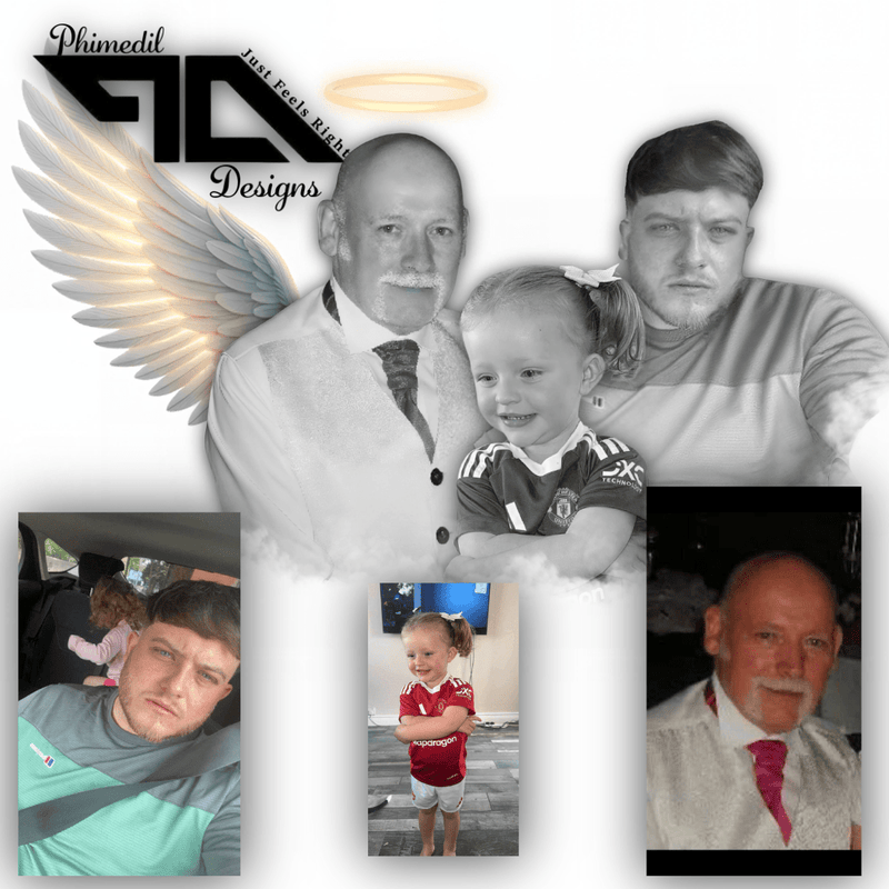 Custom Memorial Photo Merge – Heavenly Angel Design - Phimedil Designs